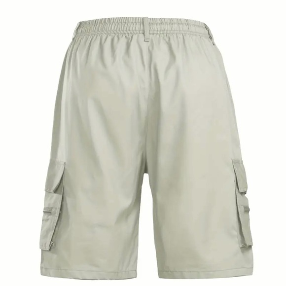 Creative American Flag Graphic Print Men's tan color Cargo shorts XL -New - Picture 5 of 11